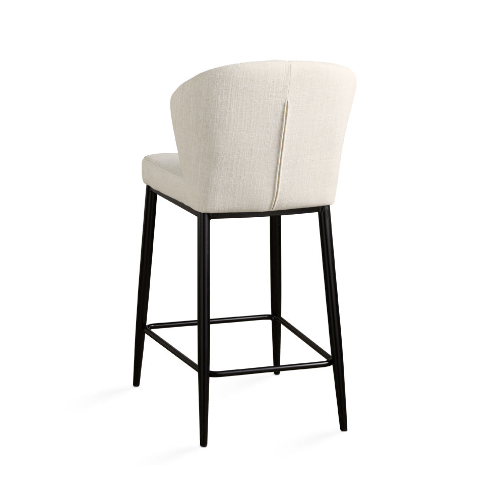 Shell Counter Chair: Beige Linen
