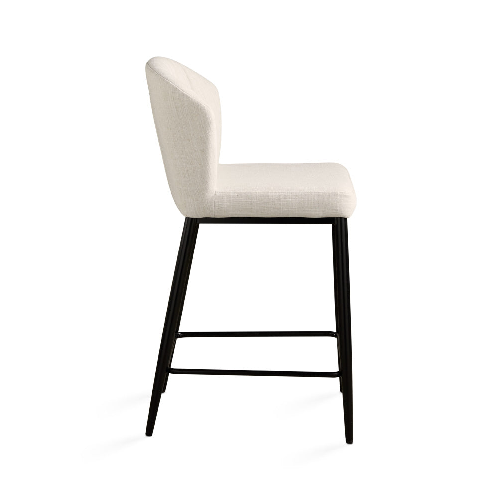 Shell Counter Chair: Beige Linen