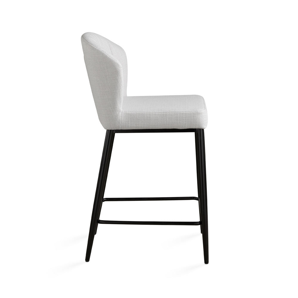 Shell Counter Chair: Grey Linen