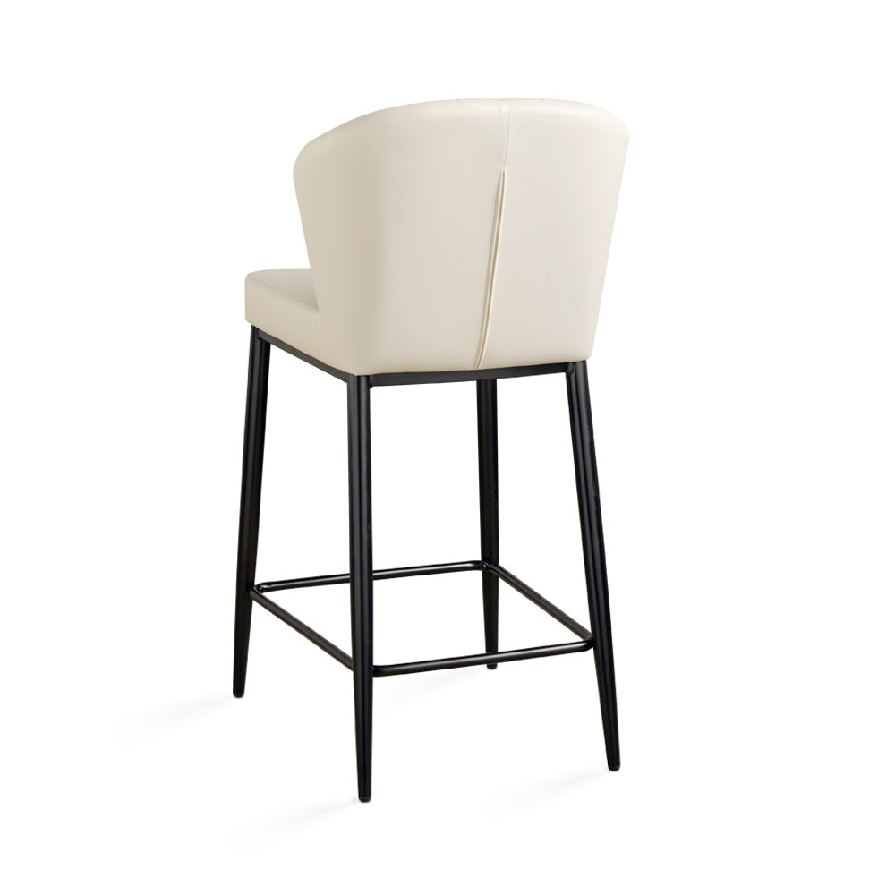Shell Counter Chair: Taupe Leatherette