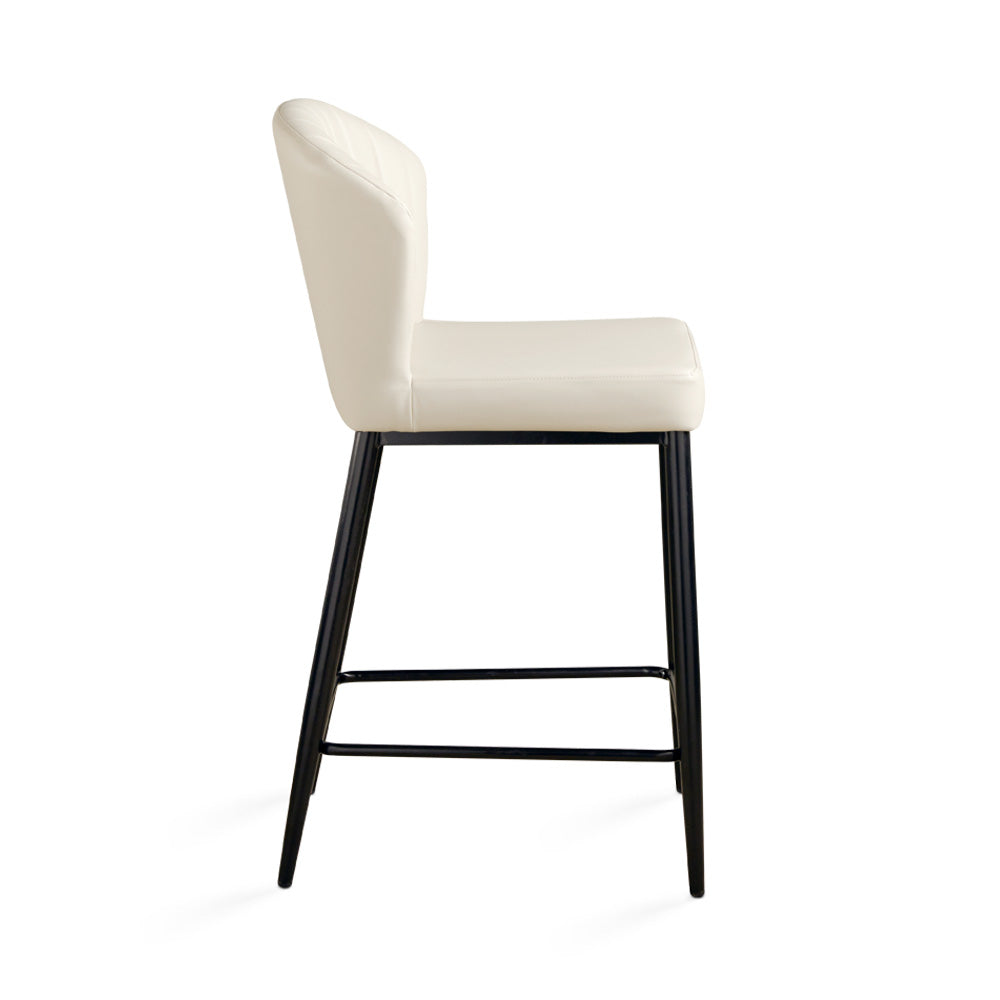 Shell Counter Chair: Taupe Leatherette