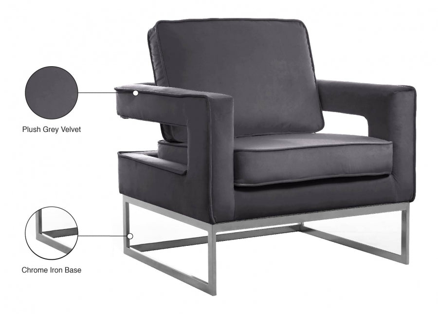 Fauteuil d'appoint rembourré en chenille Vivi