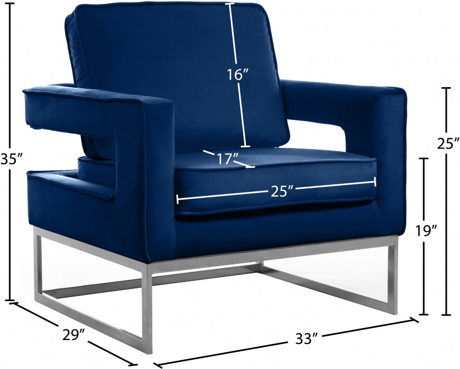 Fauteuil d'appoint rembourré en chenille Vivi