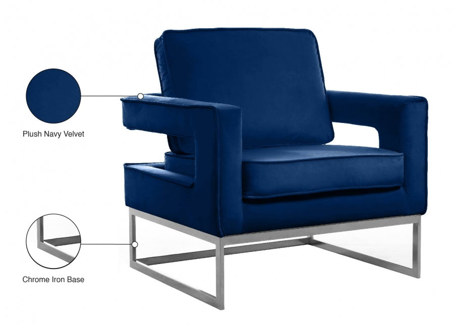 Fauteuil d'appoint rembourré en chenille Vivi