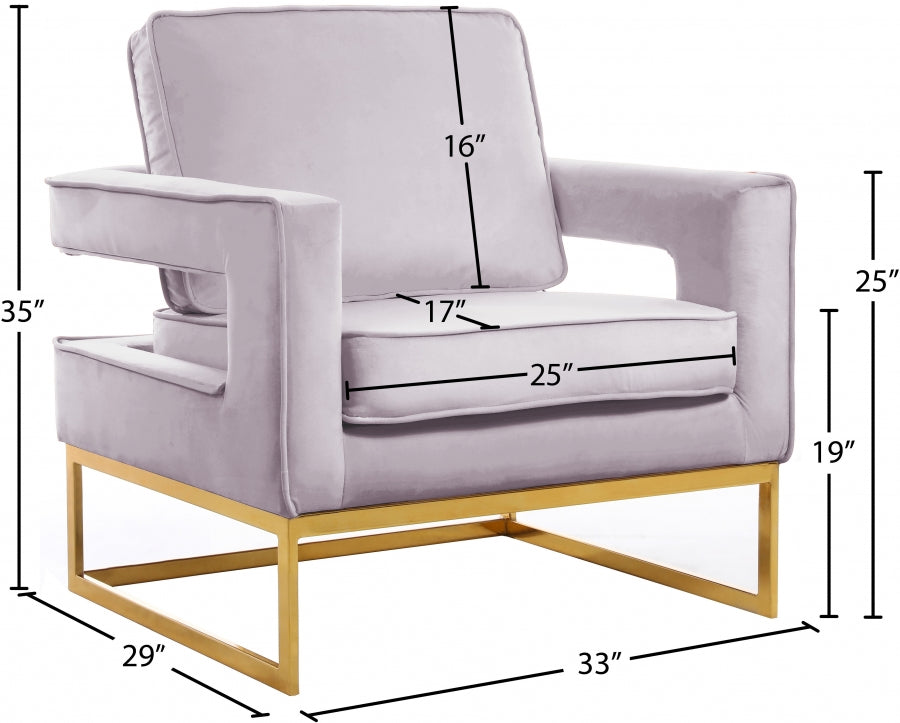 Fauteuil d'appoint rembourré en chenille Vivi
