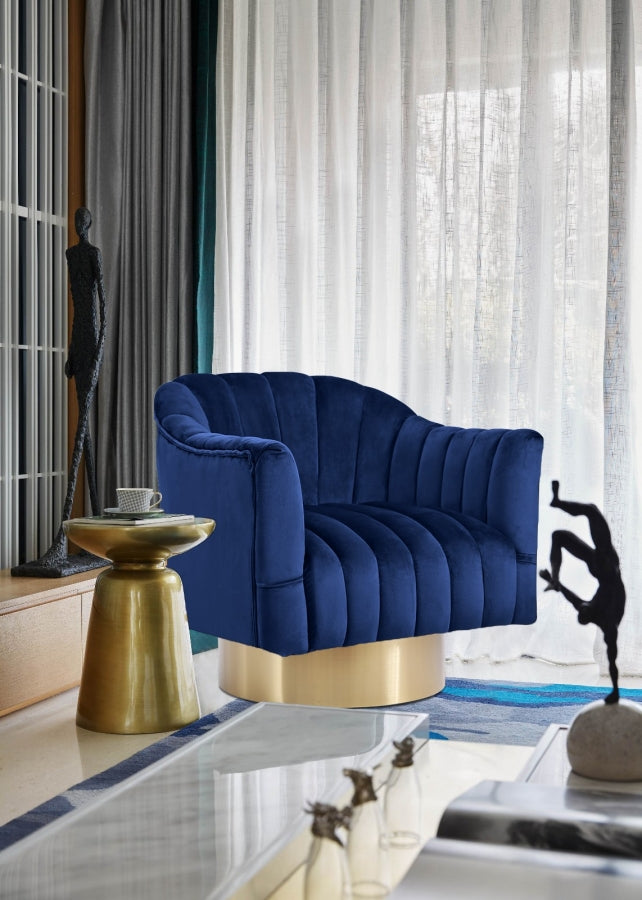 Farrah Velvet Upholstered Swivel Accent Chair