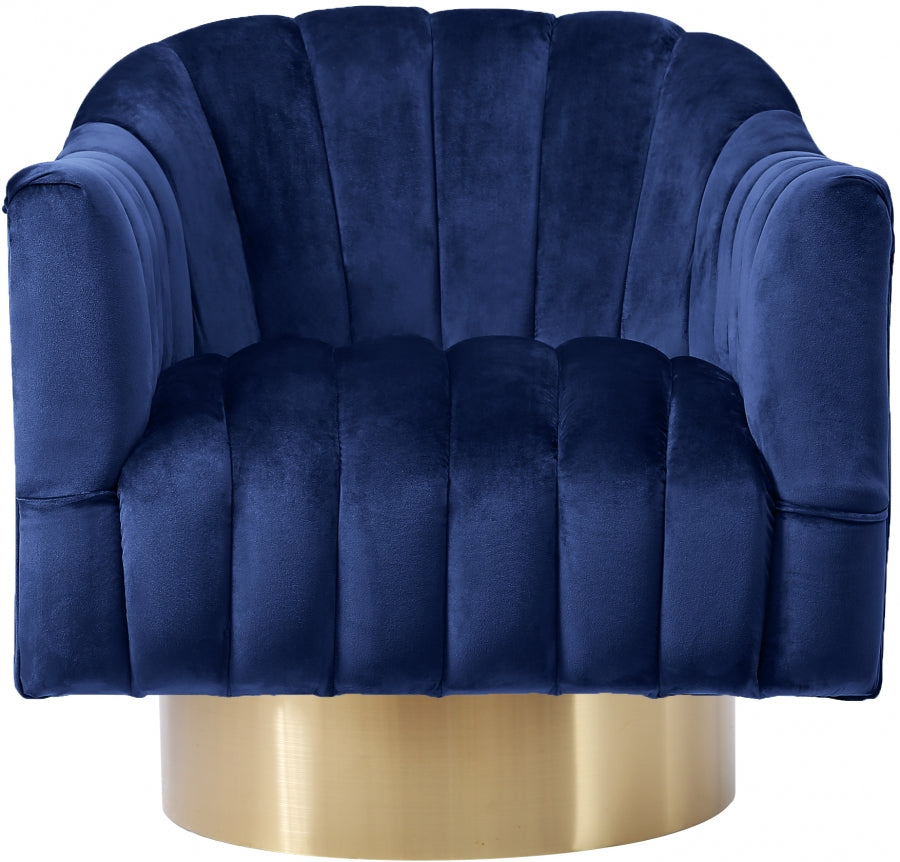 Farrah Velvet Upholstered Swivel Accent Chair