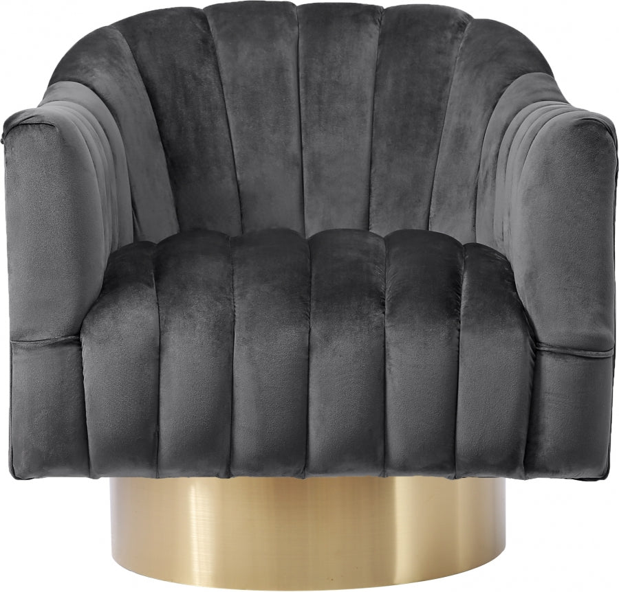 Farrah Velvet Upholstered Swivel Accent Chair