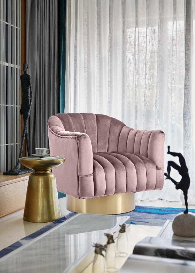 Farrah Velvet Upholstered Swivel Accent Chair