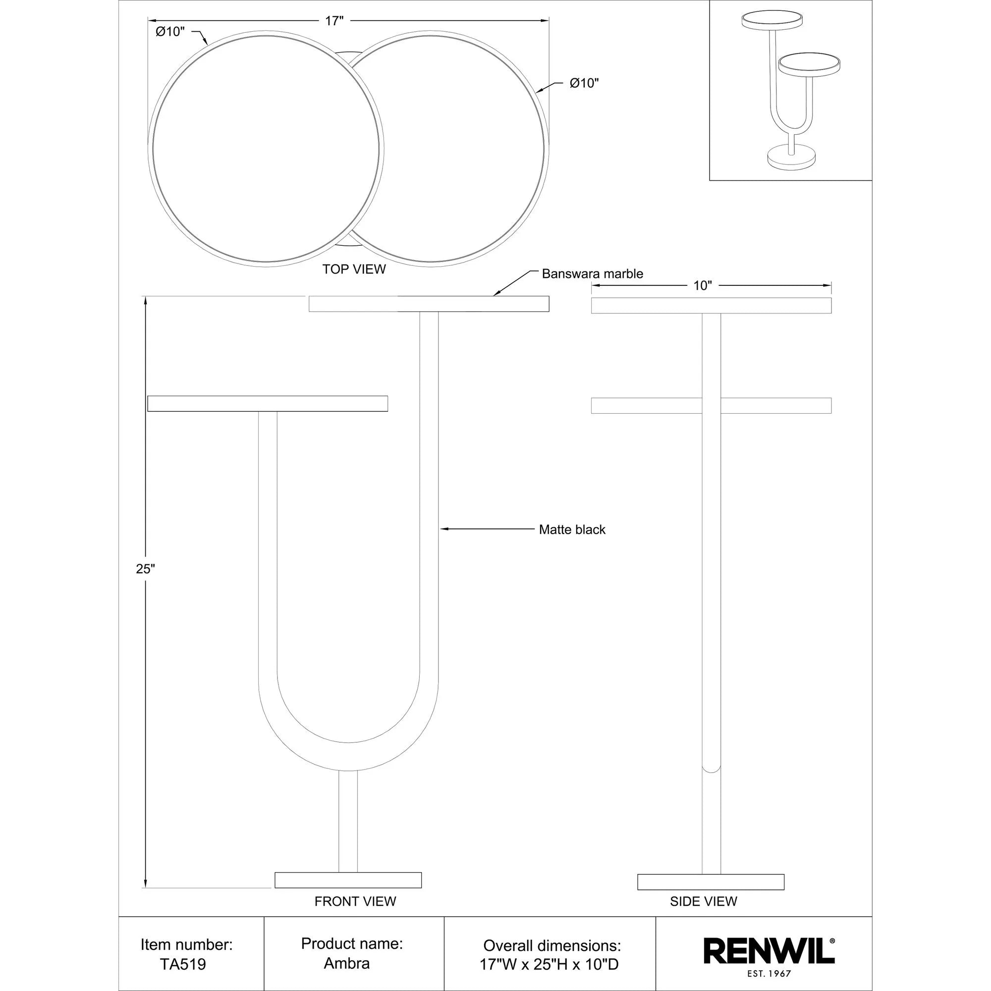 Ambra Side & End Table