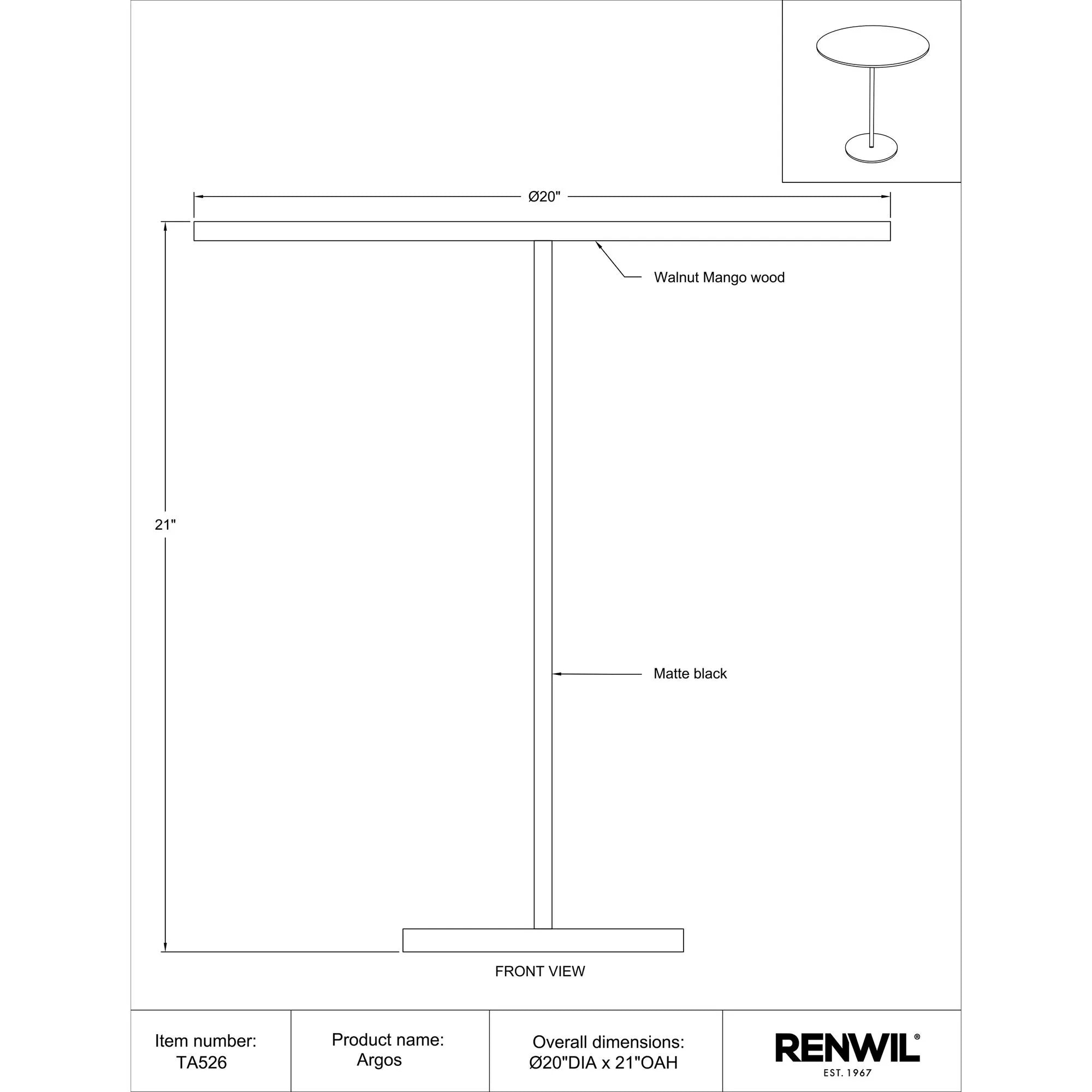 Argos Side & End Table