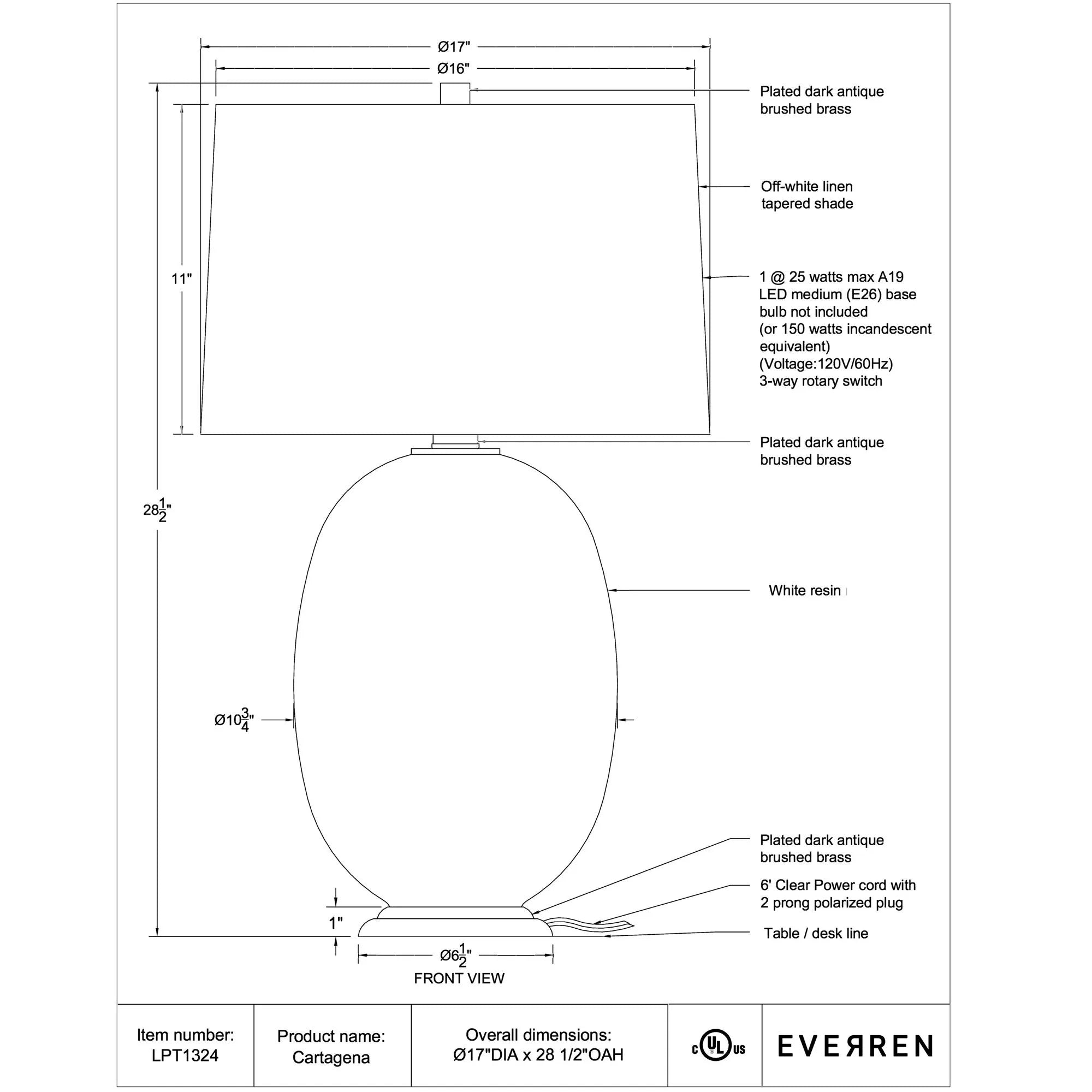 Cartagena Table Lamp