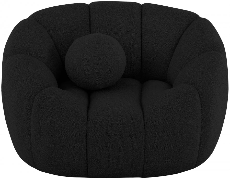Fauteuil d'appoint rembourré en chenille Vivi