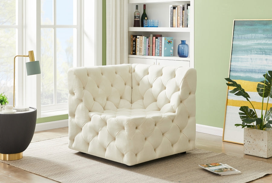 Fauteuil d'appoint rembourré en chenille Vivi