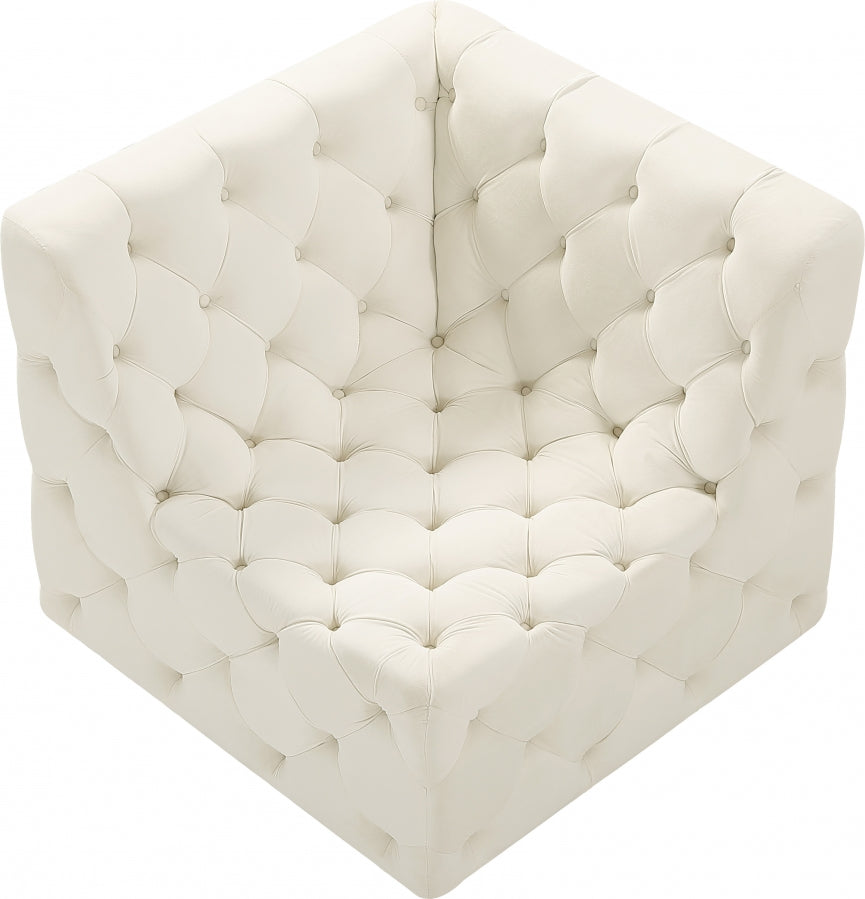 Fauteuil d'appoint rembourré en chenille Vivi