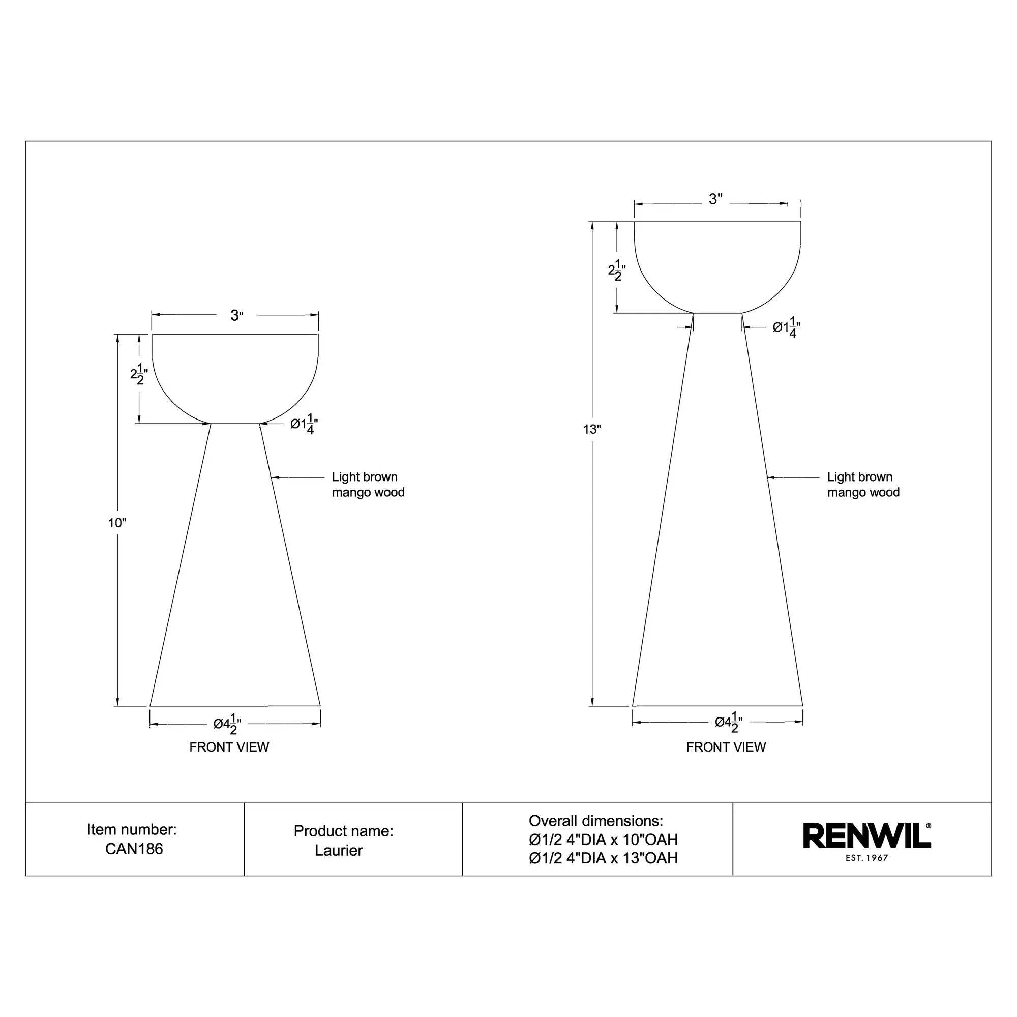 Laurier Candle Holder Set Of 2