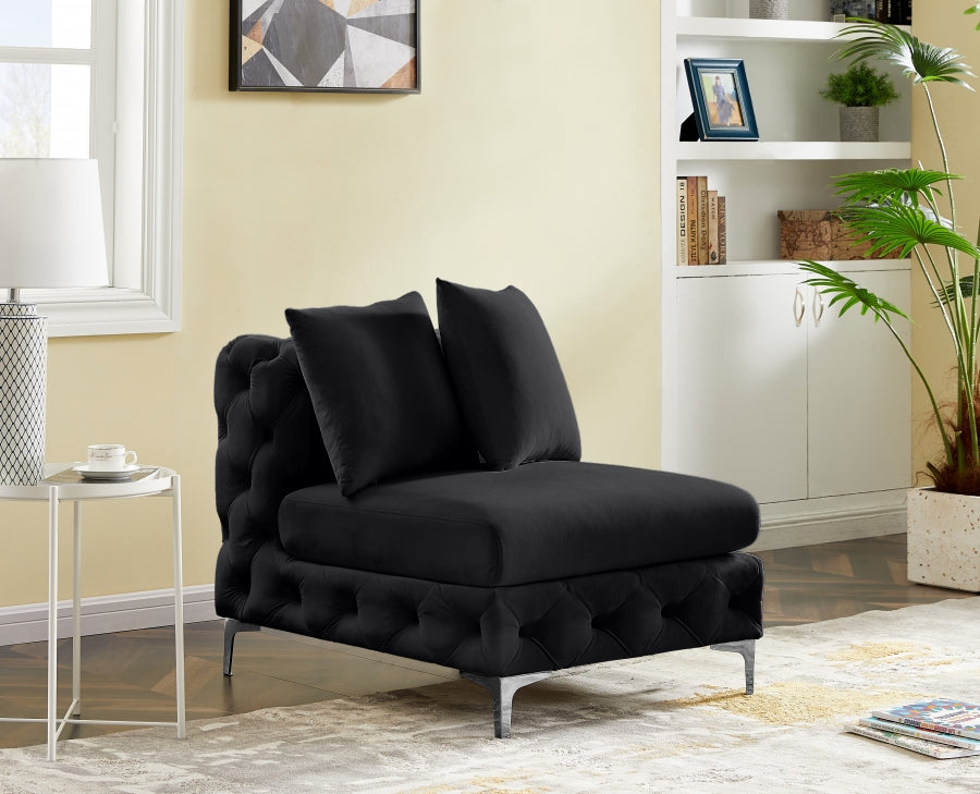 Fauteuil d'appoint rembourré en chenille Vivi