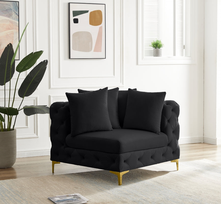 Tremblay Velvet Upholstered Corner Modular Chair