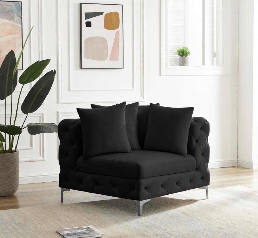 Tremblay Velvet Upholstered Corner Modular Chair