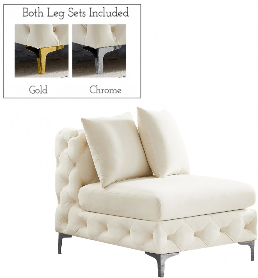 Fauteuil d'appoint rembourré en chenille Vivi