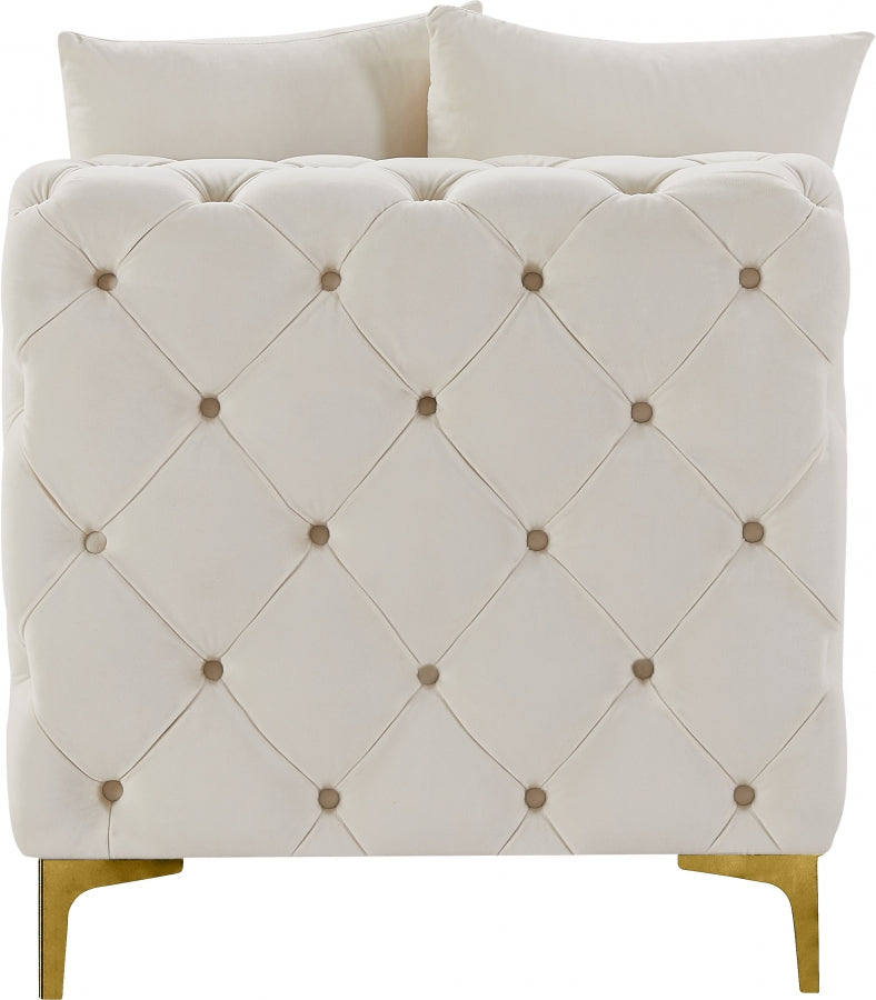 Fauteuil d'appoint rembourré en chenille Vivi