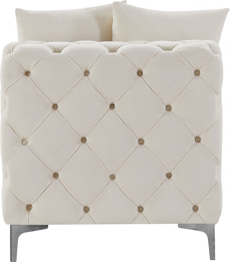 Fauteuil d'appoint rembourré en chenille Vivi