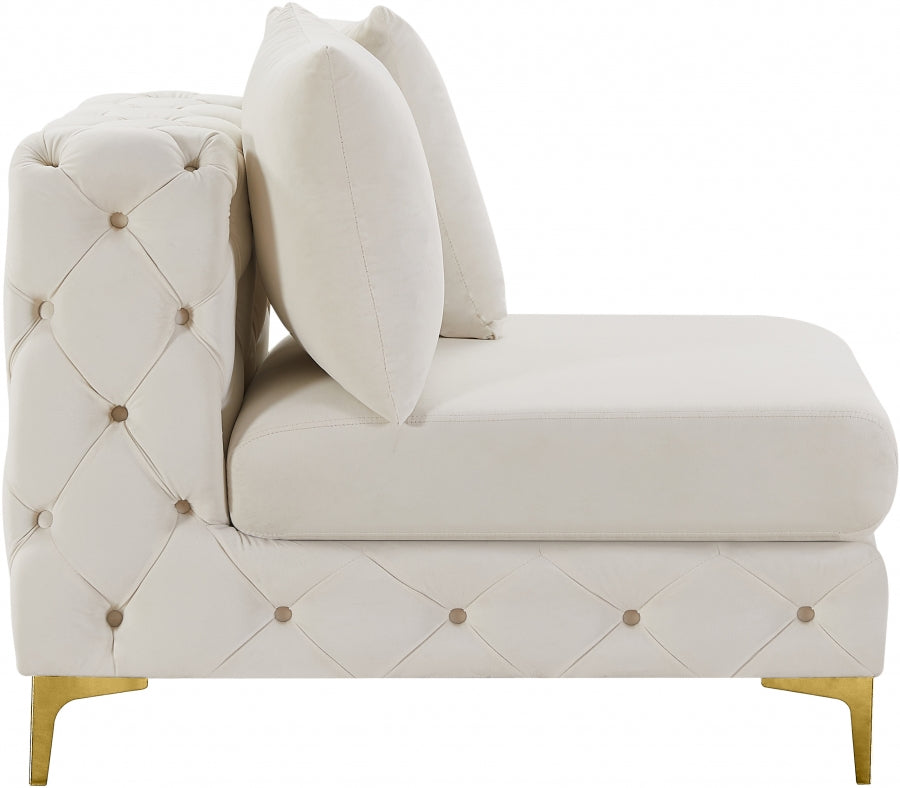 Fauteuil d'appoint rembourré en chenille Vivi