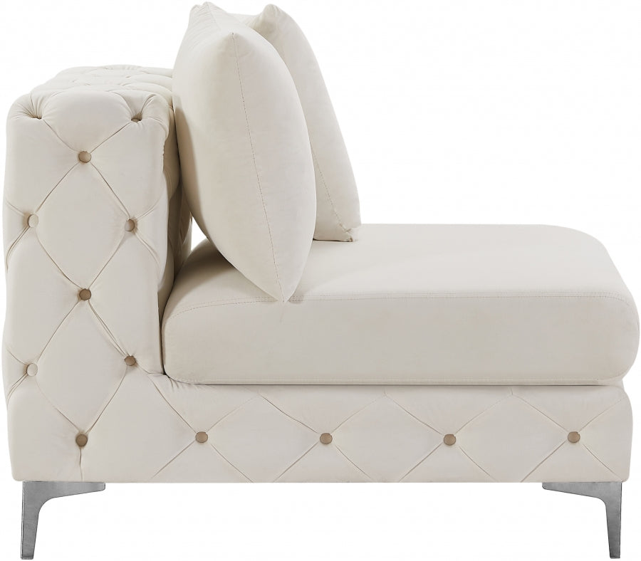 Fauteuil d'appoint rembourré en chenille Vivi