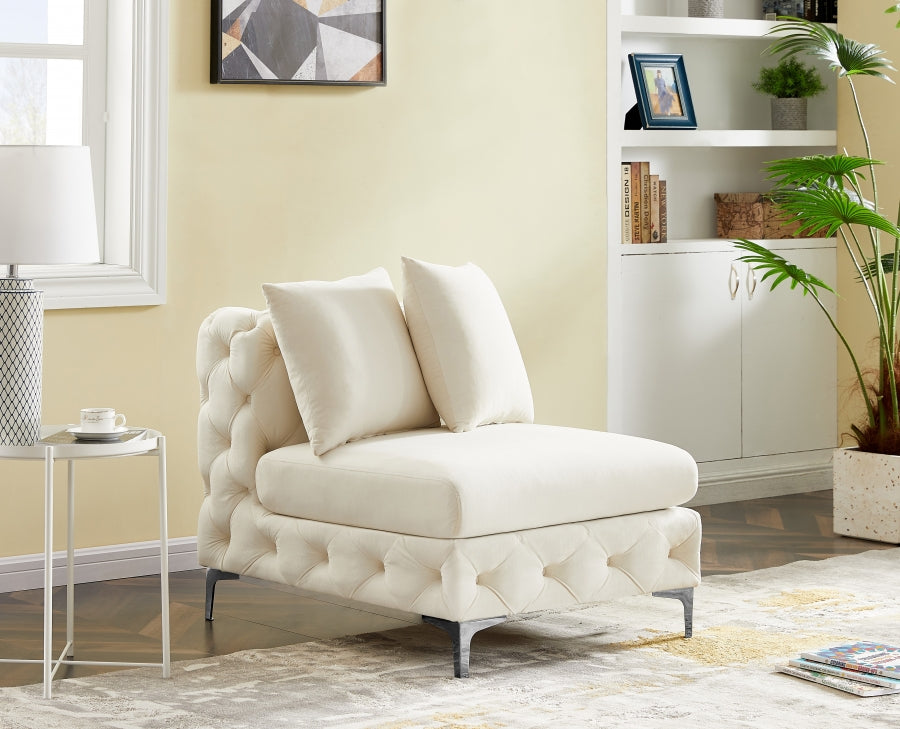 Fauteuil d'appoint rembourré en chenille Vivi
