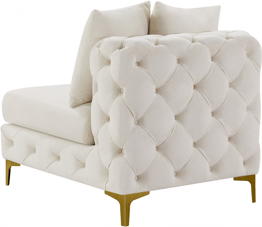 Fauteuil d'appoint rembourré en chenille Vivi