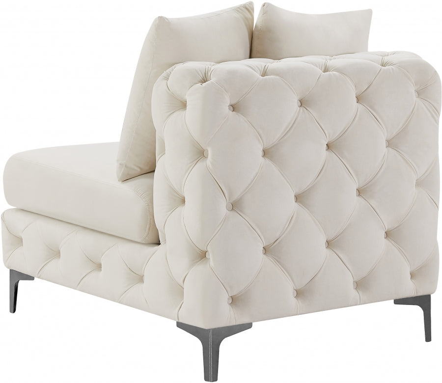 Fauteuil d'appoint rembourré en chenille Vivi