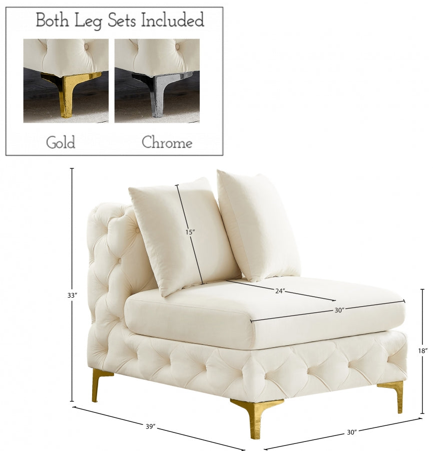 Fauteuil d'appoint rembourré en chenille Vivi