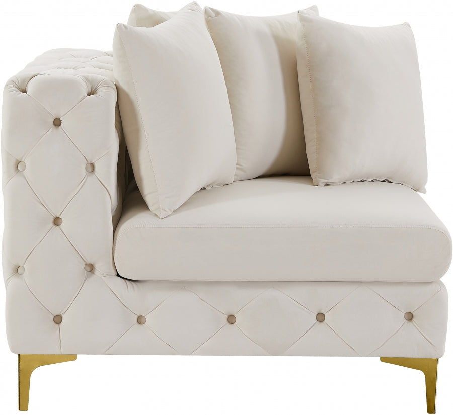Tremblay Velvet Upholstered Corner Modular Chair
