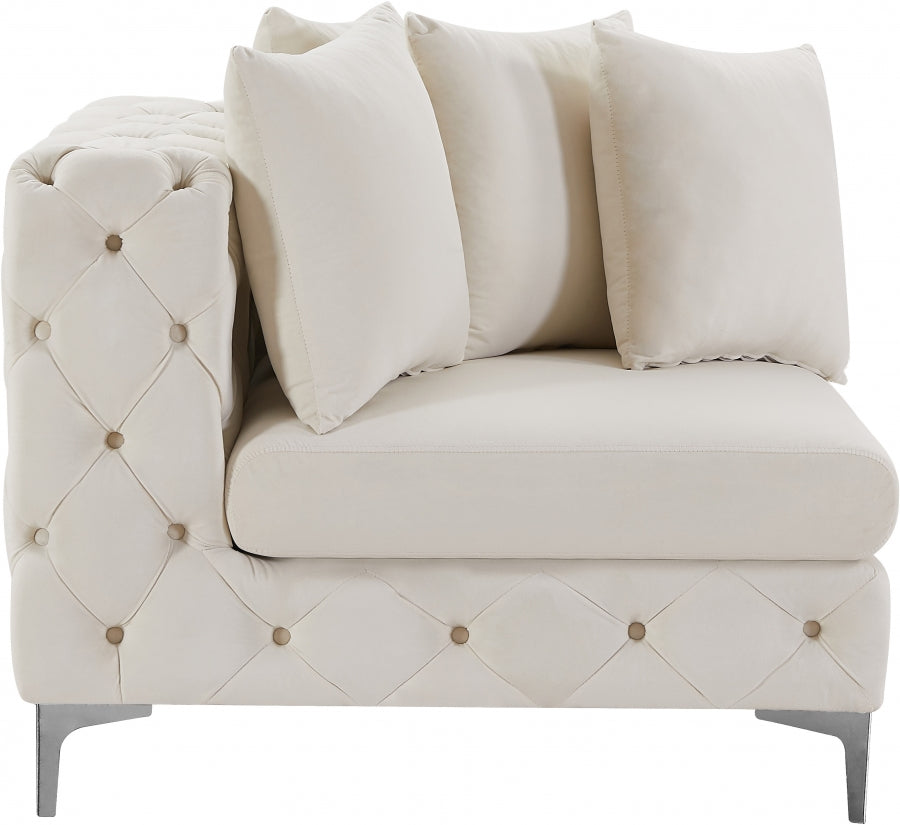 Tremblay Velvet Upholstered Corner Modular Chair