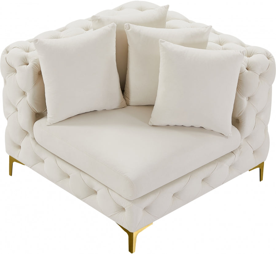Tremblay Velvet Upholstered Corner Modular Chair
