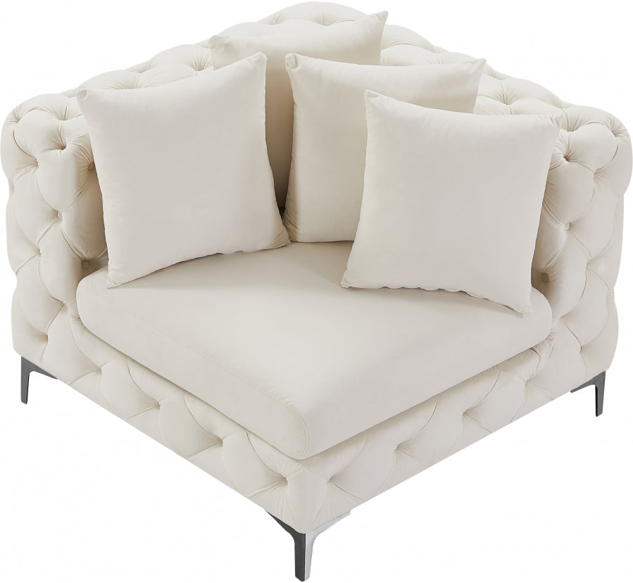 Tremblay Velvet Upholstered Corner Modular Chair
