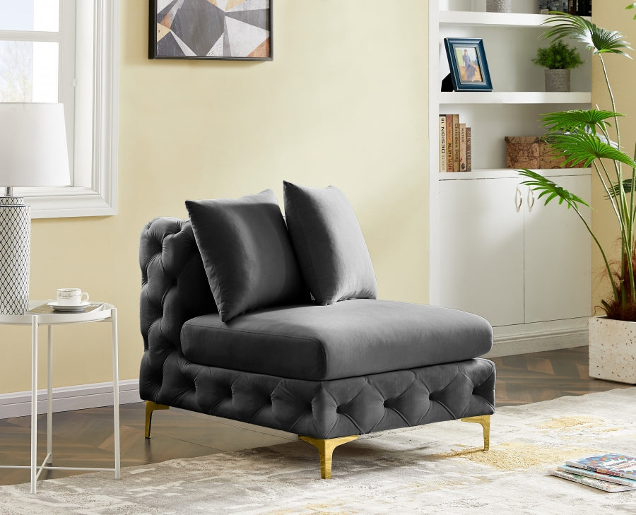 Fauteuil d'appoint rembourré en chenille Vivi