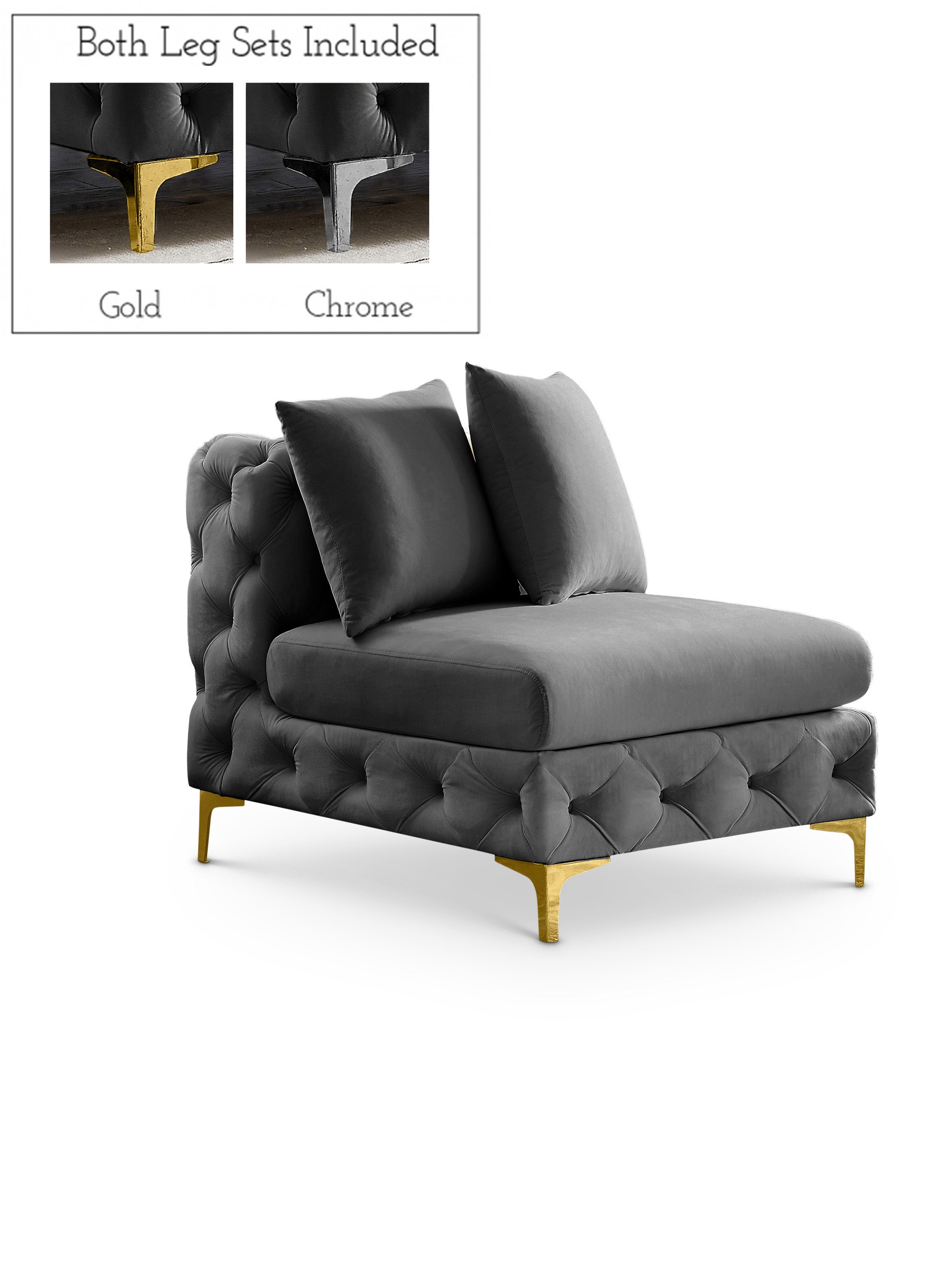 Fauteuil d'appoint rembourré en chenille Vivi