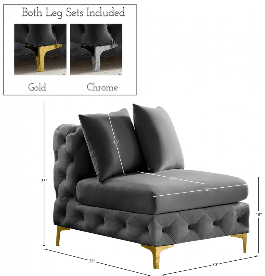 Fauteuil d'appoint rembourré en chenille Vivi