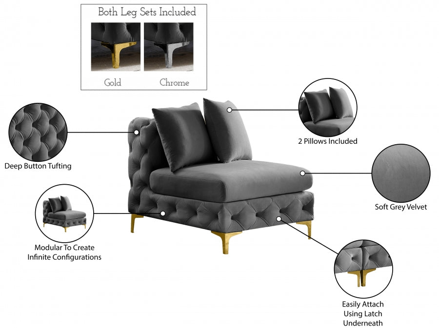 Fauteuil d'appoint rembourré en chenille Vivi