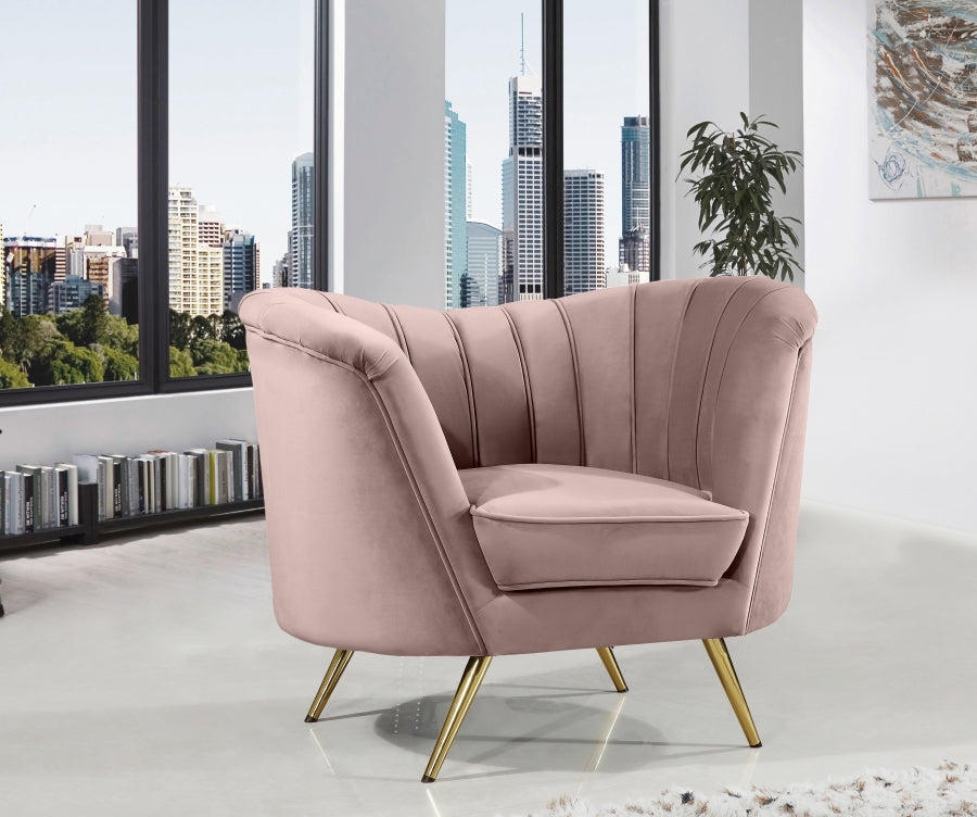 Fauteuil d'appoint rembourré en chenille Vivi
