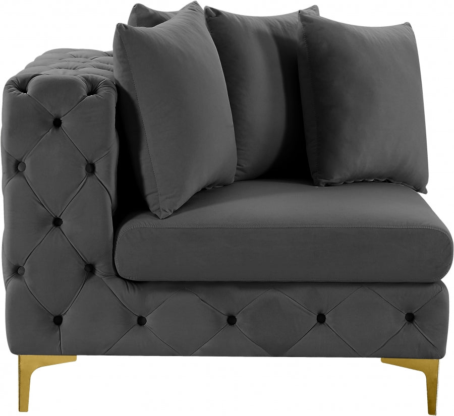 Tremblay Velvet Upholstered Corner Modular Chair