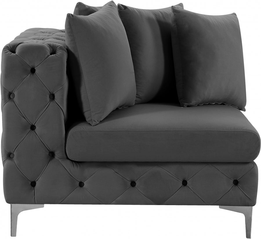 Tremblay Velvet Upholstered Corner Modular Chair