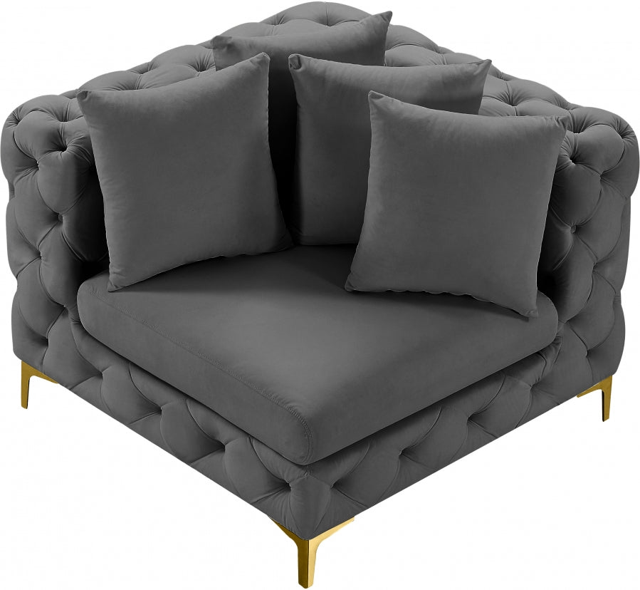 Tremblay Velvet Upholstered Corner Modular Chair
