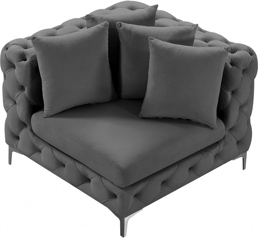 Tremblay Velvet Upholstered Corner Modular Chair
