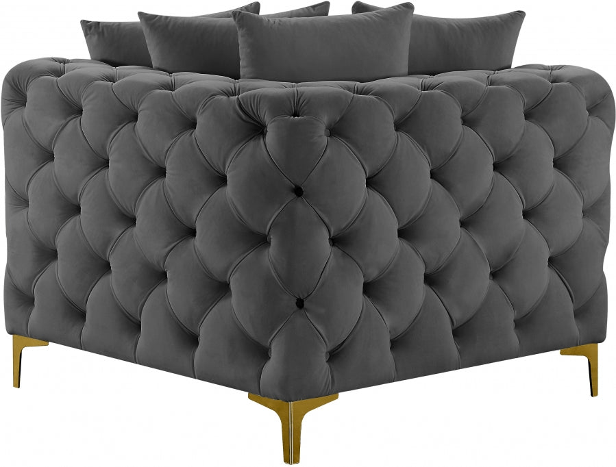 Tremblay Velvet Upholstered Corner Modular Chair