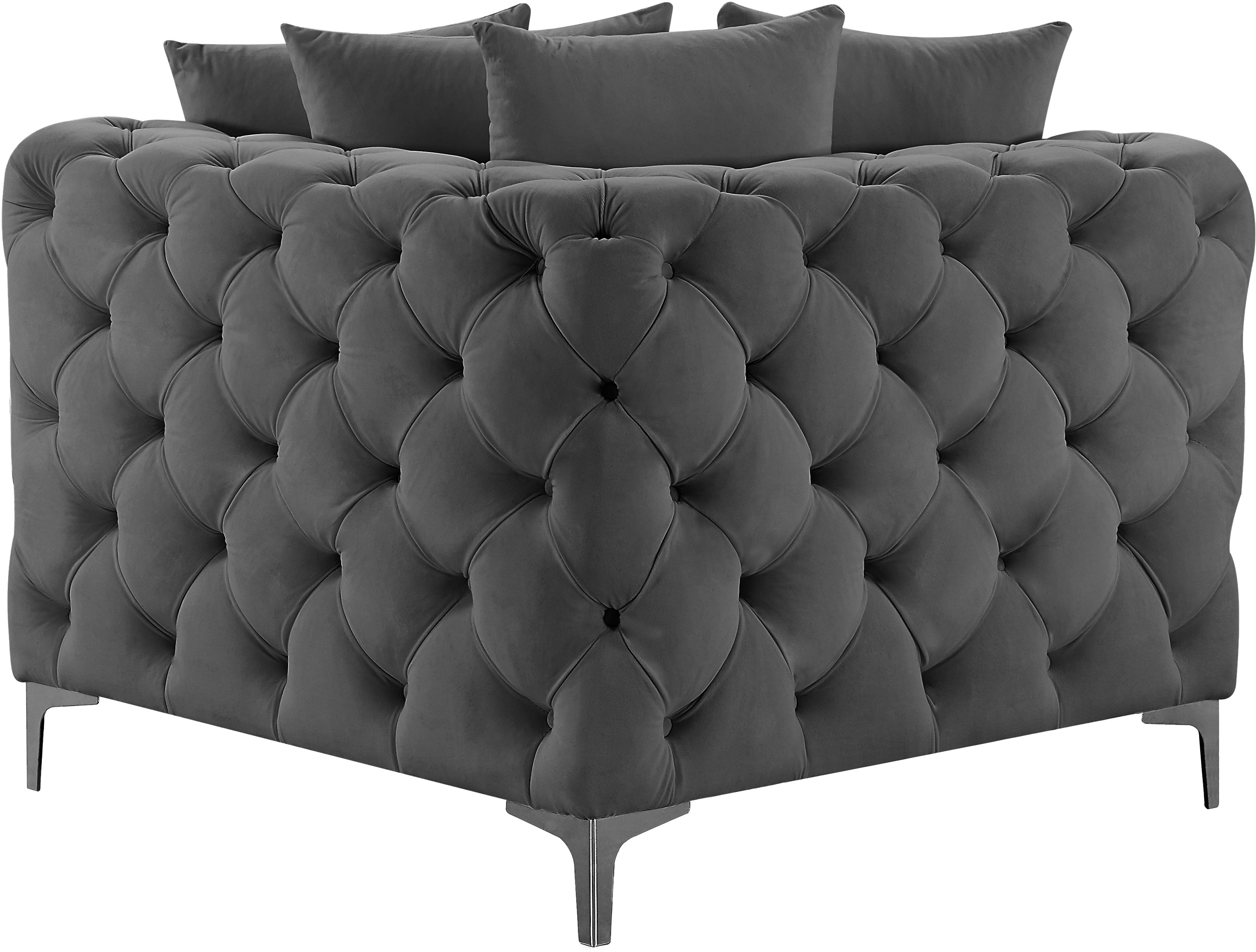Tremblay Velvet Upholstered Corner Modular Chair