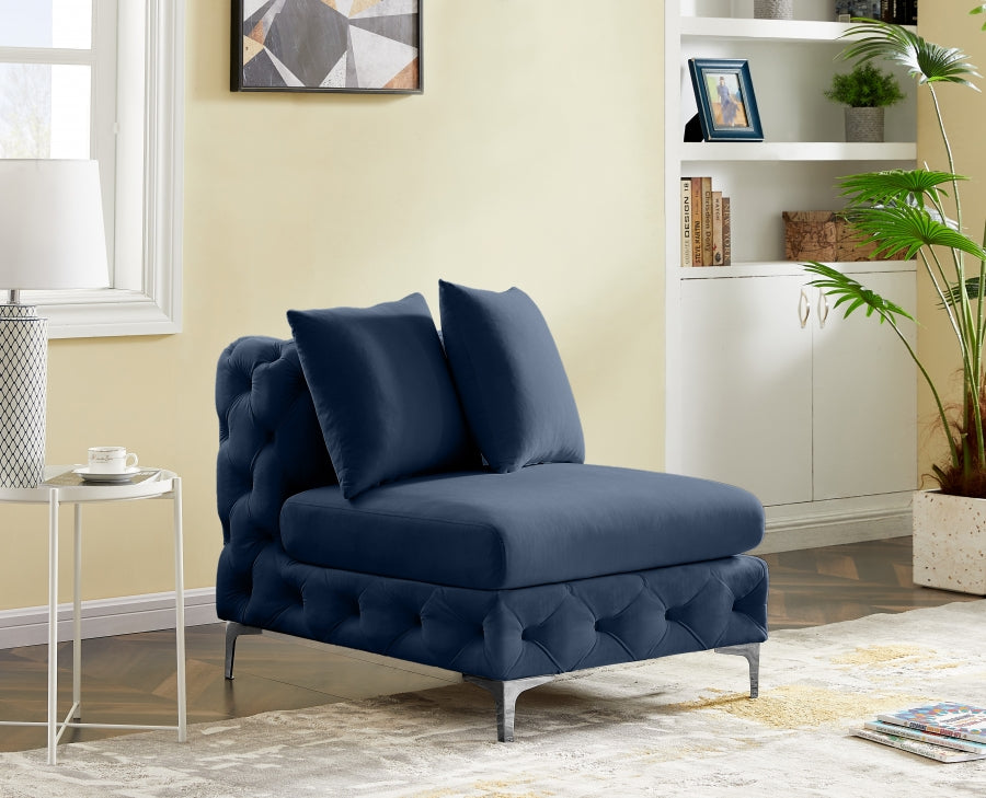 Fauteuil d'appoint rembourré en chenille Vivi