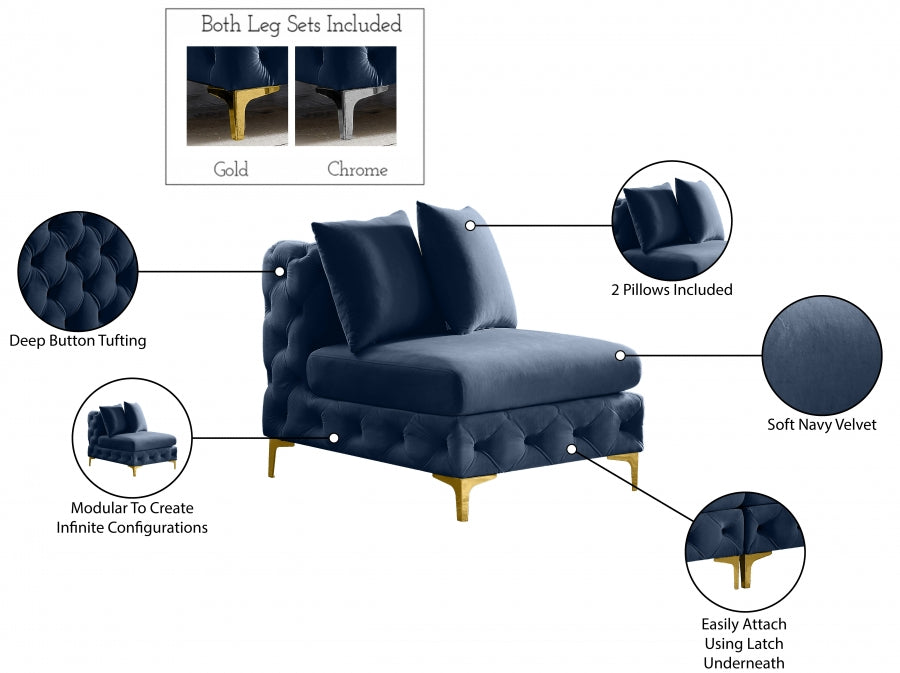 Fauteuil d'appoint rembourré en chenille Vivi