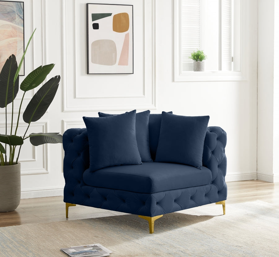 Tremblay Velvet Upholstered Corner Modular Chair